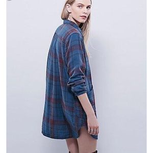 Free People x CP Shades Plaid Tunic Shirt Size XS